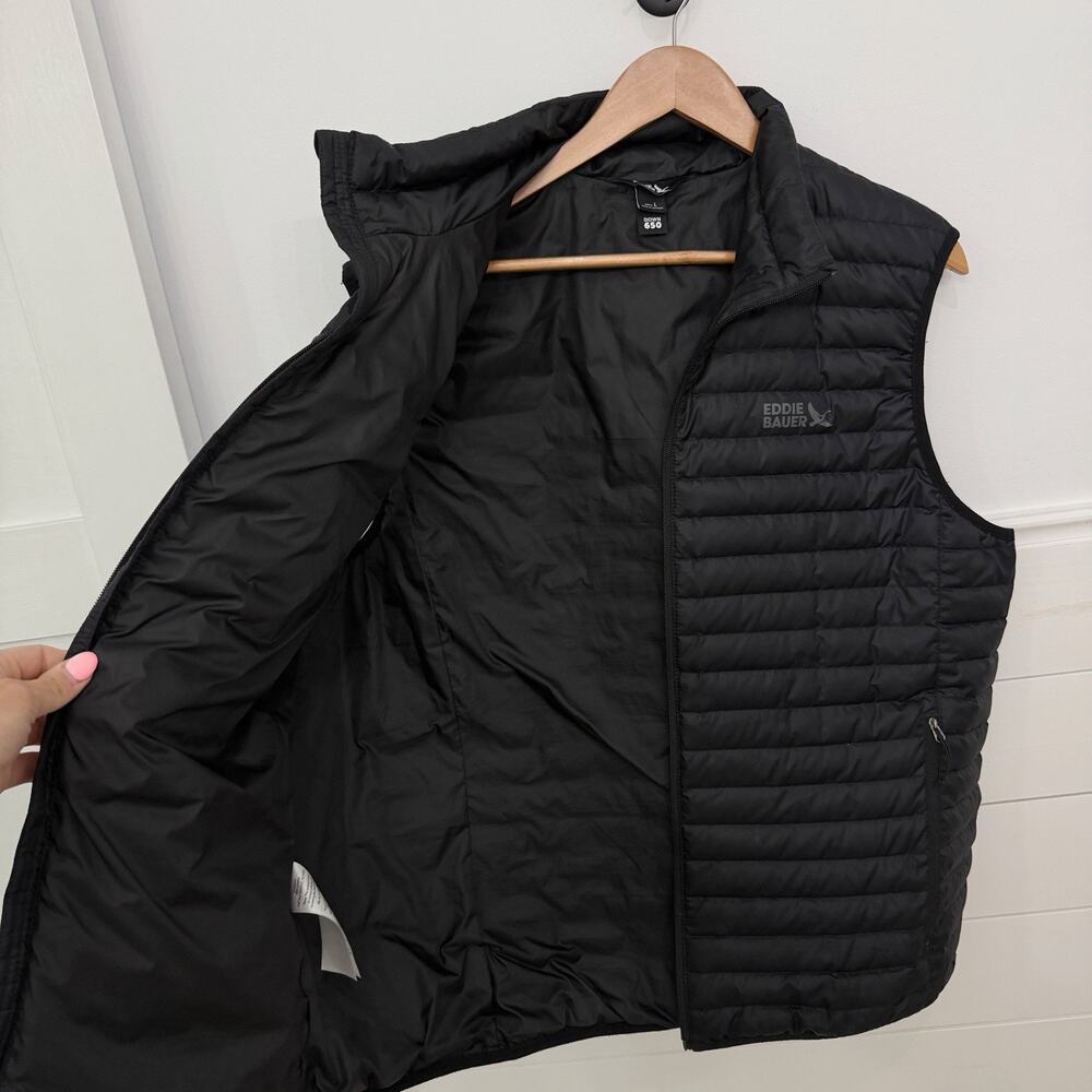 Men’s Eddie Bauer Down 650 Black Puffer Vest Size Large L - Picture 5 of 7